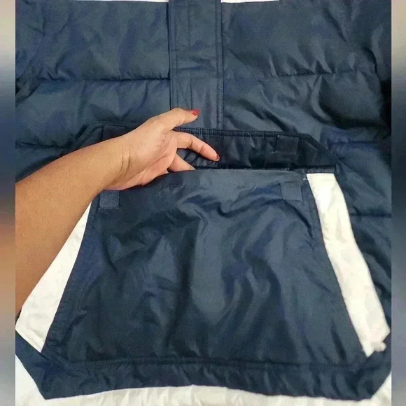 Columbia Mens Vintage Classic Navy Pullover Puffer Winter Hooded Jacket, sz SM - Picture 7 of 17
